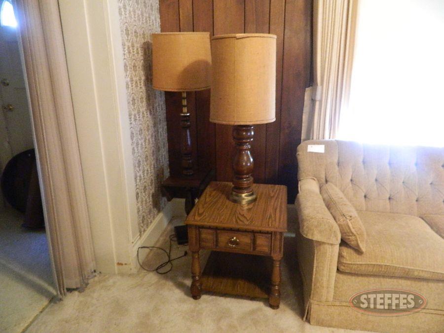 End Table, Lamp, and Floor Lamp